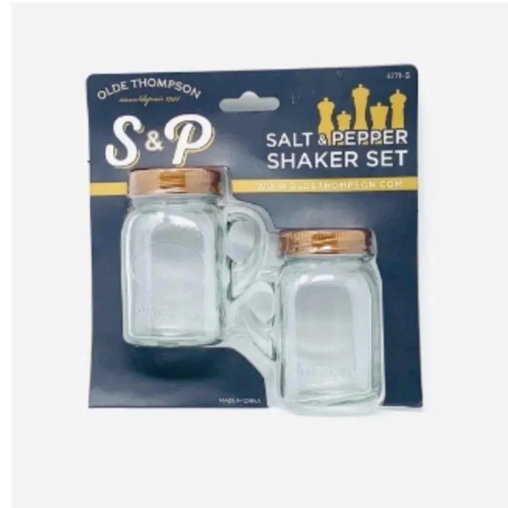 🆕 Olde Thompson Mason Jar Salt & Pepper Shaker Set - Picture 2 of 2